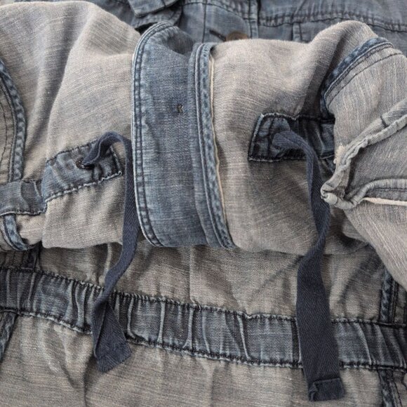 Talbots Chambray Utility Vest Womens Size XL Blue Chore Sleeveless Button Front - Picture 5 of 11